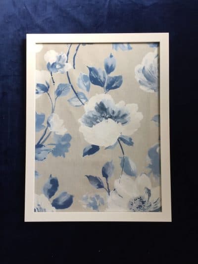 تابلو پارچه ای گل های آبی و سفید کدT112